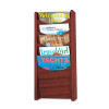 Solid Wood Wall-Mount Literature Display Rack, 11 1/4 x 3 3/4 x 23 3/4, Mahogany