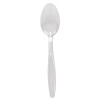 Guildware Heavyweight Plastic Cutlery, Teaspoons, Clear, 1000/Carton