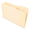 Recycled Interior File Folders, 1/3 Cut Top Tab, Legal, Manila, 100/Box