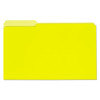 Recycled Interior File Folders, 1/3 Cut Top Tab, Legal, Yellow, 100/Box