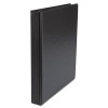 Suede Finish Round Ring Binder, 1" Capacity, Black, 4 per Pack