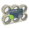 Heavy-Duty Acrylic Box Sealing Tape, 48mm x 50m, 3" Core, Clear, 6/Pack
