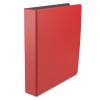 Suede Finish Round Ring Binder, 1-1/2" Capacity, Red