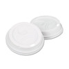 Dome Drink-Thru Lids, Fits 10-16oz Perfectouch,12-20oz WiseSize, White, 500/Ctn