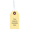 Manila Tags w/Wire Inserted (Imprinted) - 1 Color 1 Side, 2 3/4" X 1 3/8",  Minimum 1000