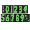 7 1/2" Green & Black Adhesive Windshield Numbers