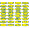 Blue & Yellow Oval Signs