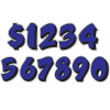 Die Cut Graphic Blue/Black Adhesive Numbers