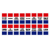 Horizontal Slogan Drape Flags      Single Face