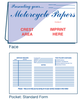 Imprintable Cardstock 9-7/8"X6" Motorcycle Document Folder