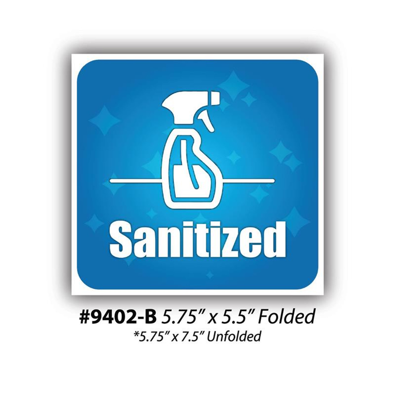 Sanitized Table Sign, 5.75" x 5.5"