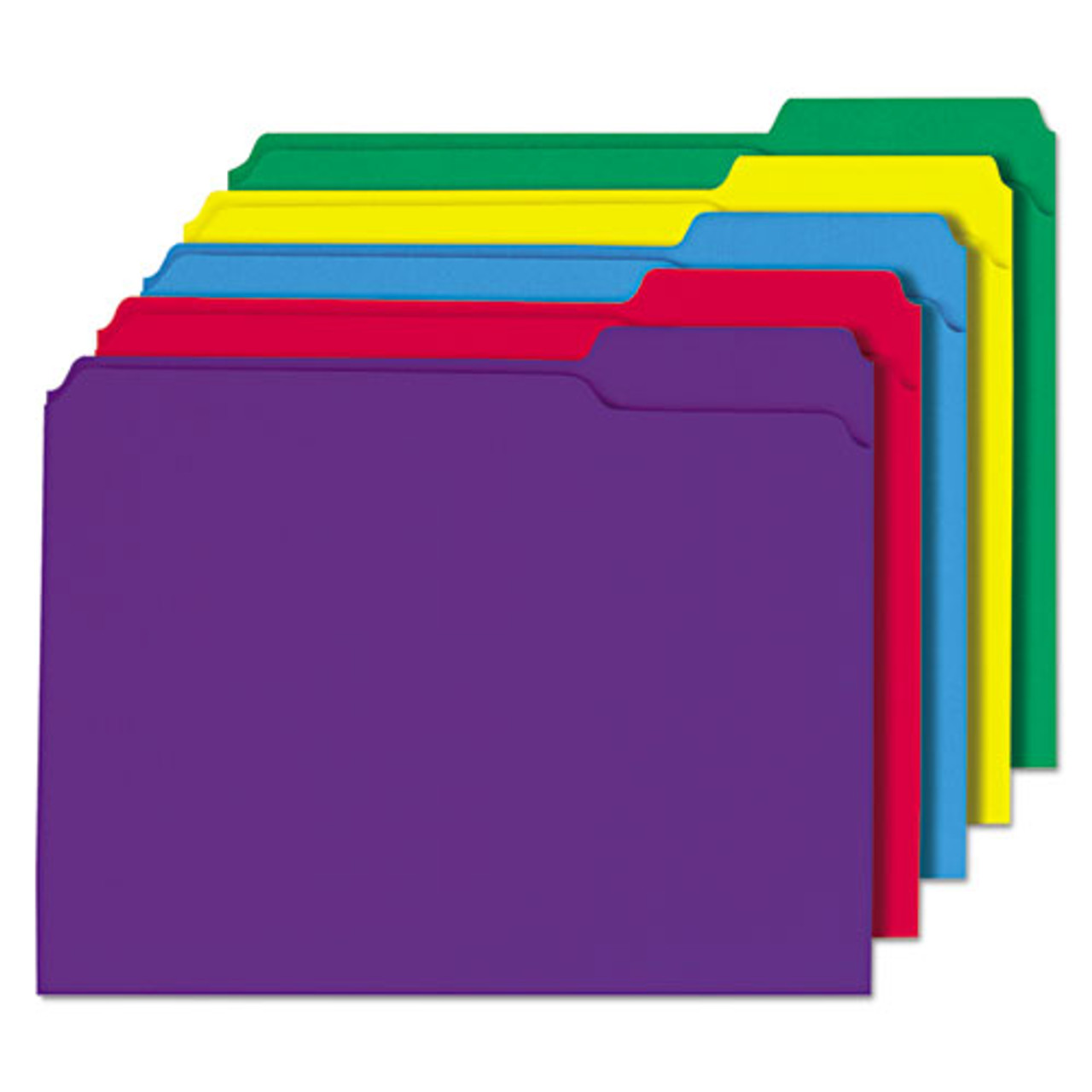 Top-Tab File Folders, 1/3-Cut Tabs, Letter Size