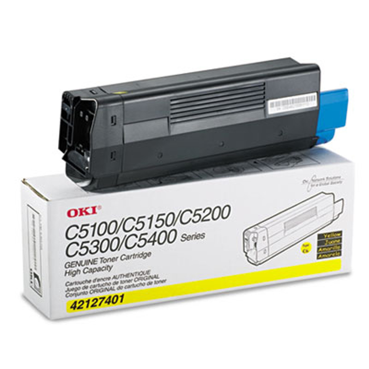 42127401 High-Yield Toner (Type C6), 5000 Page-Yield, Yellow