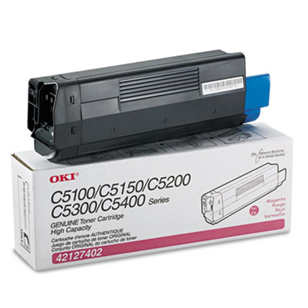 42127402 High-Yield Toner (Type C6), 5000 Page-Yield, Magenta