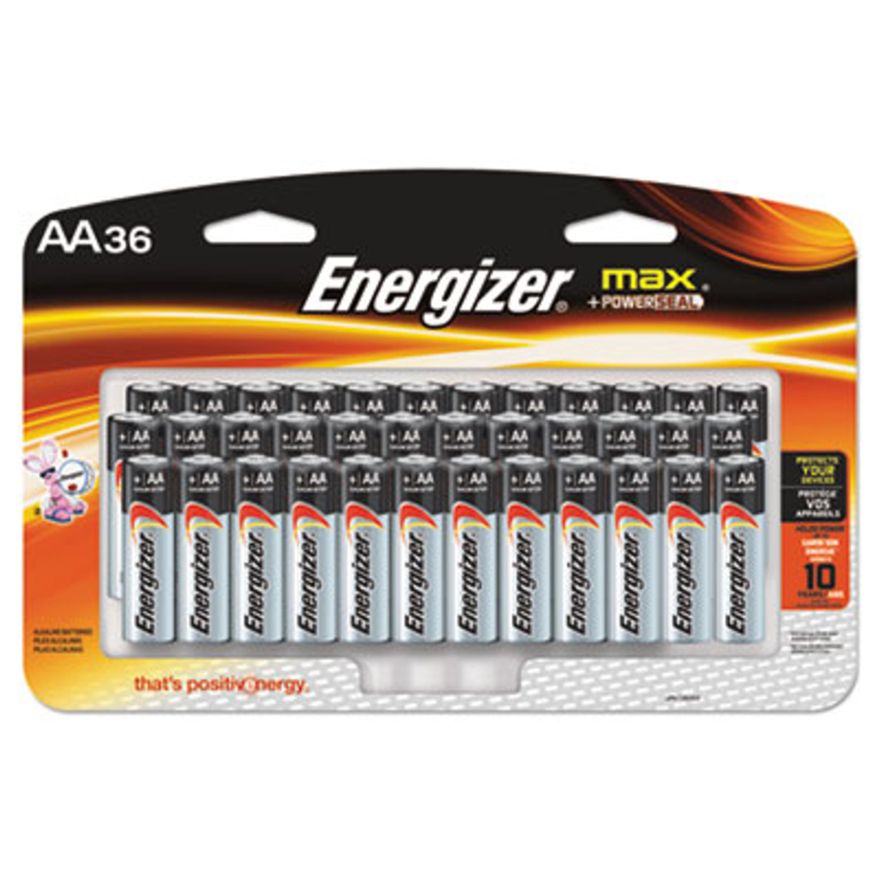 MAX Alkaline Batteries, AA, 36 Batteries/Pack