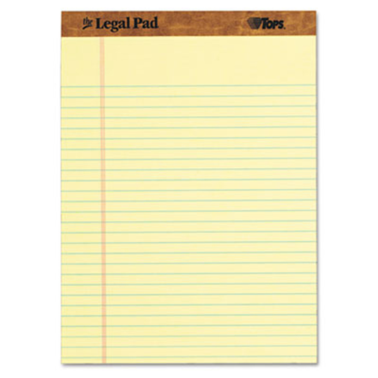The Legal Pad Ruled Perforated Pads, 8 1/2 x 11 3/4, Canary, 50 Sheets, Dozen