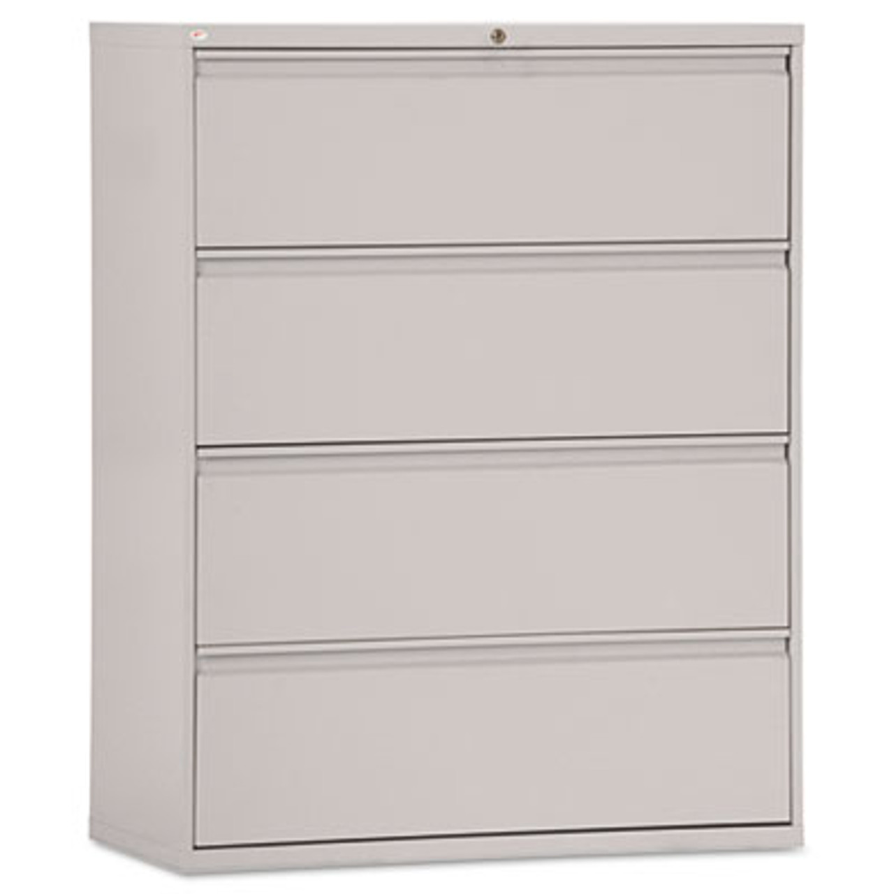 Four-Drawer Lateral File Cabinet, 42w x 19-1/4d x 53-1/4h, Light Gray