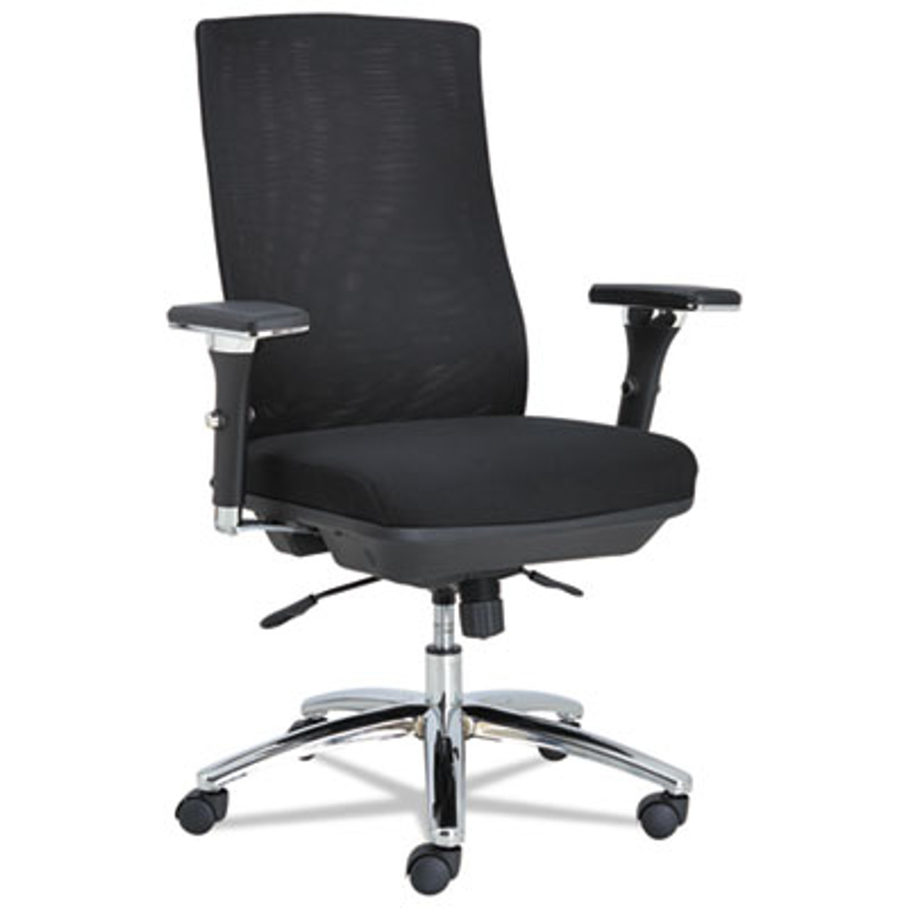 EY Series Mesh Multifunction Chair, 24-3/8w x 23-1/4d x 42-1/2 to 47-1/4h, Black