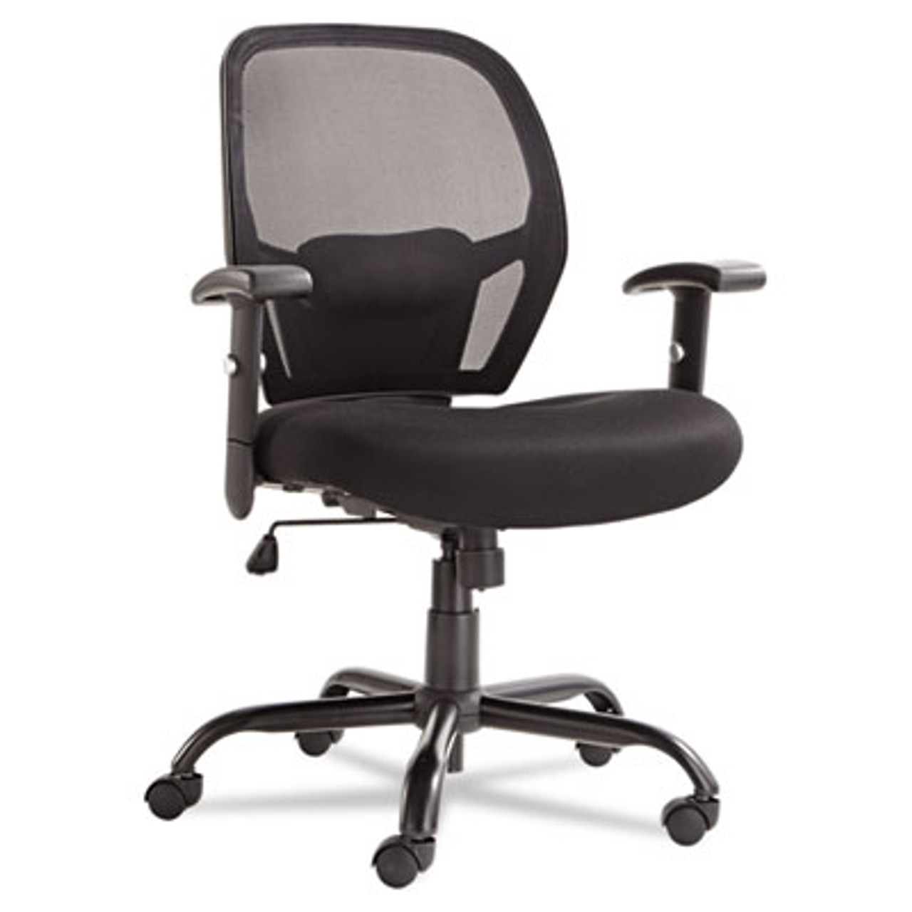 Merix450 Series Mesh Big/Tall Mid-Back Swivel/Tilt Chair, Black