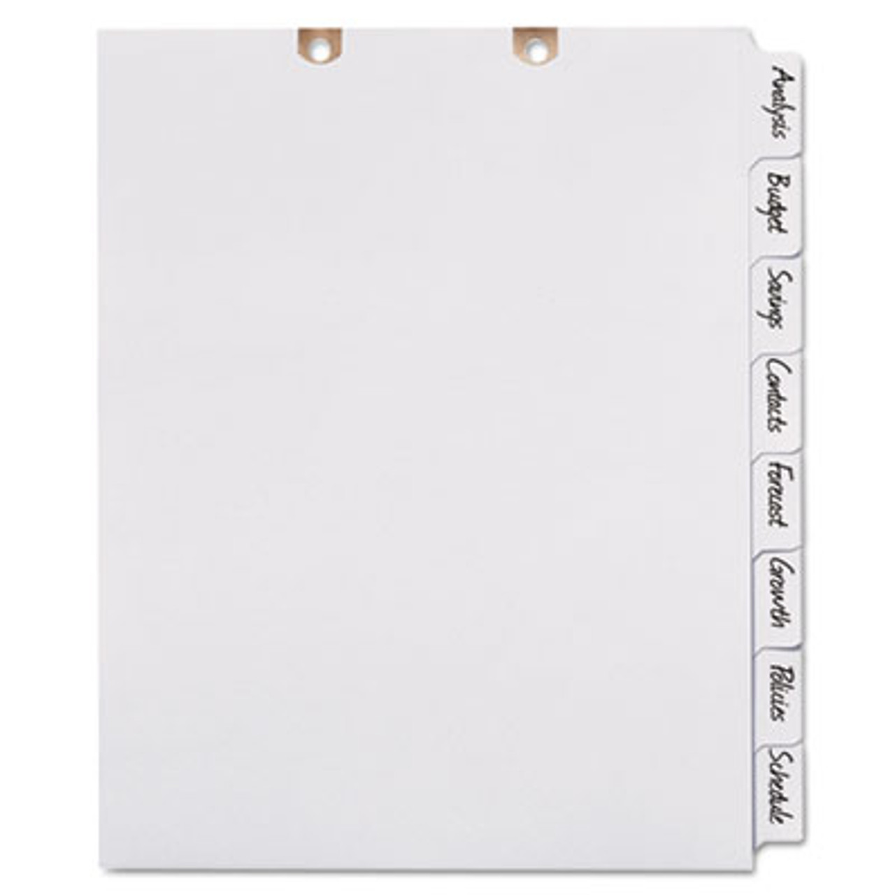 Write & Erase Tab Dividers for Classification Folders, 8-Tab, Letter