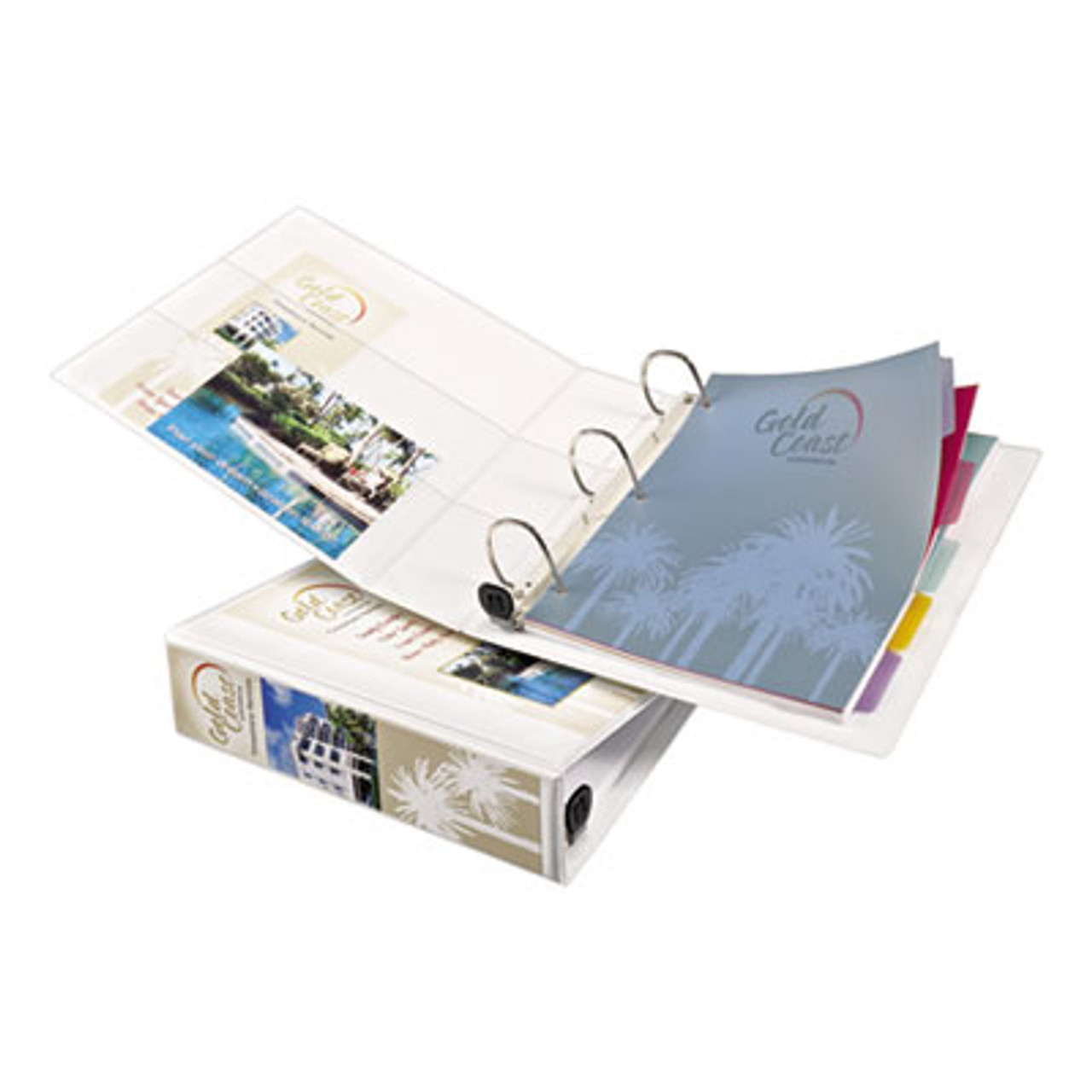 Heavy-Duty View Binder w/Locking 1-Touch EZD Rings, 2" Cap, White