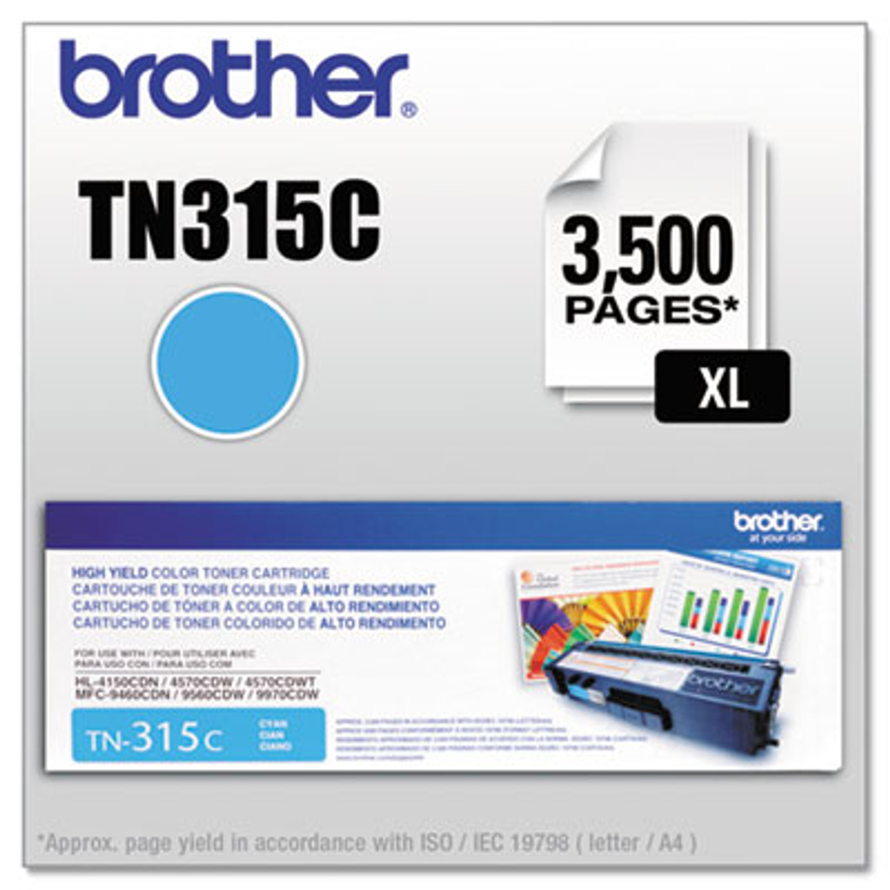 TN315C High-Yield Toner, Cyan