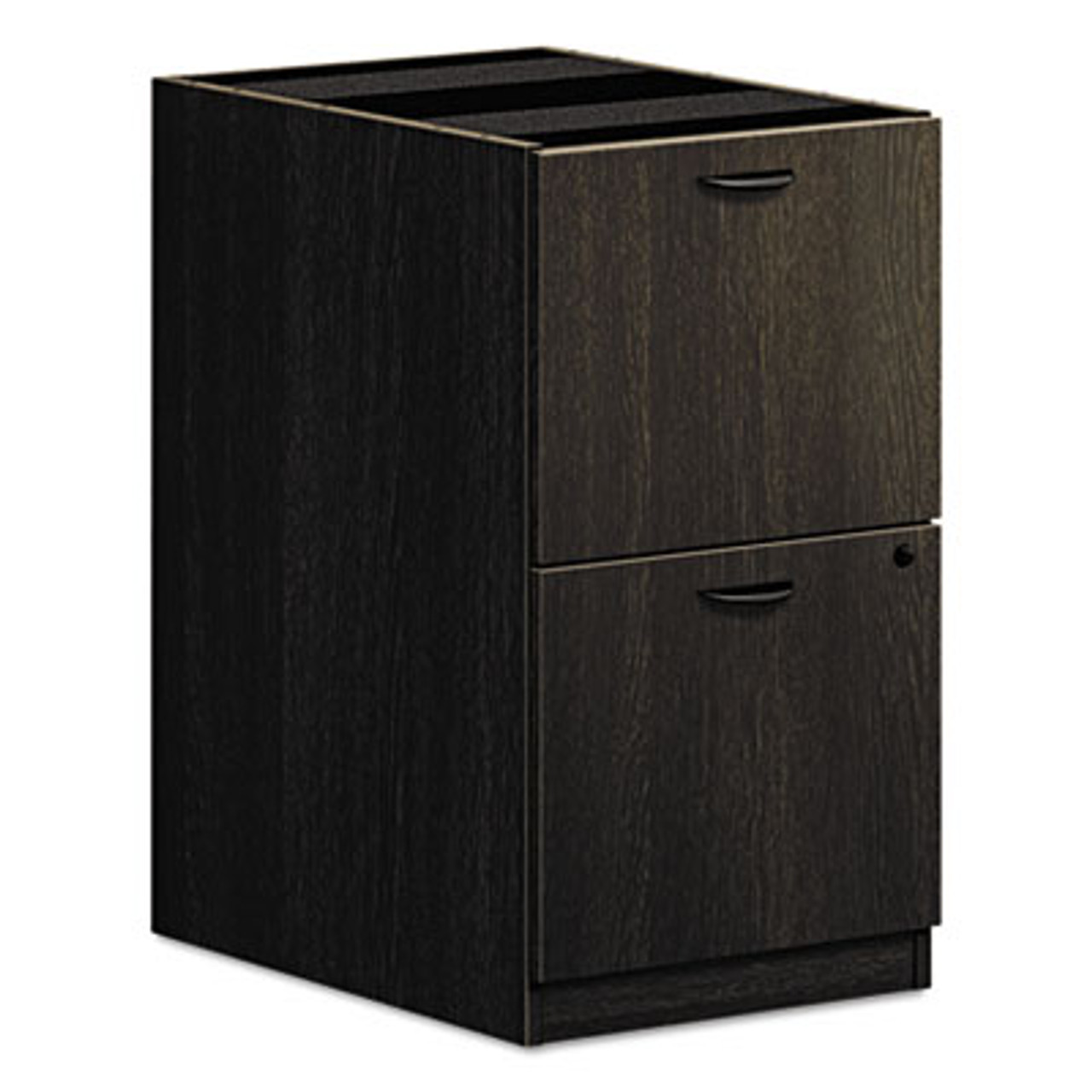 BL Laminate Two Drawer Pedestal File, 15 5/8w x 21 3/4d x 27 3/4h, Espresso