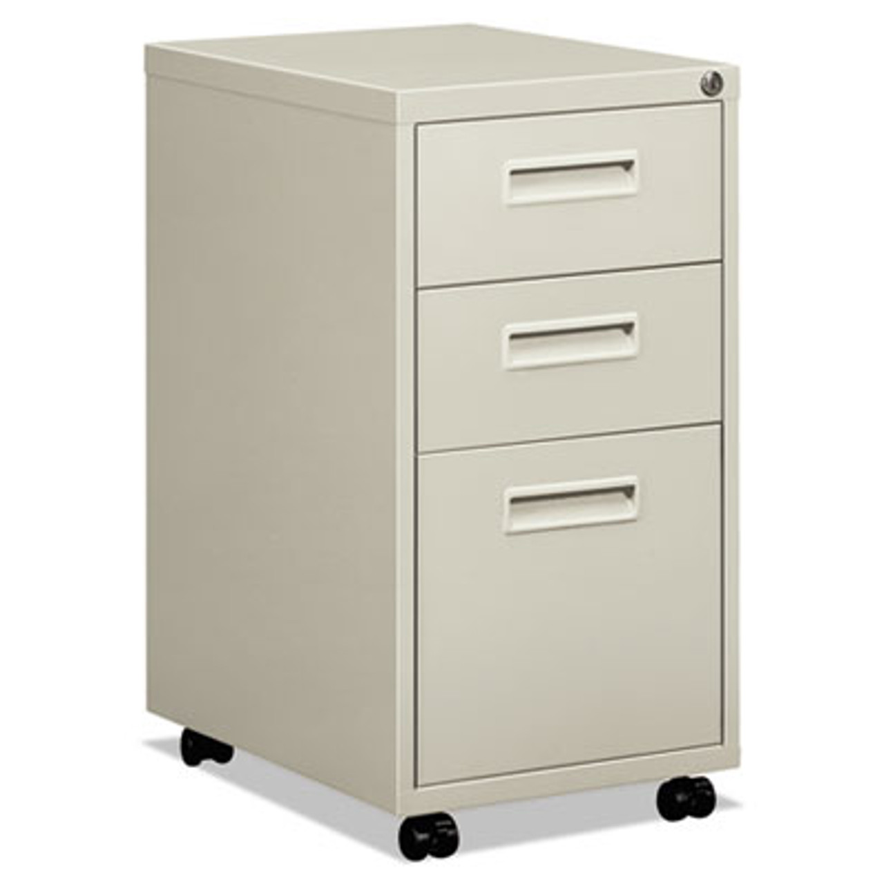 Embark Series Mobile Box/Box/File Pedestal File w/"M" Pull Drwr, 22d, Light Gray