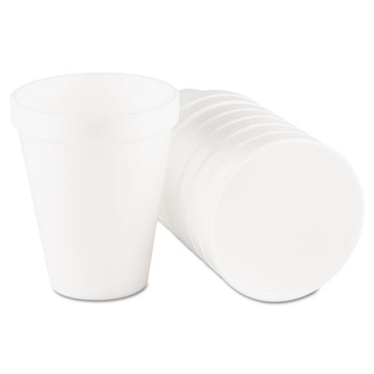 Foam Drink Cups, 10oz, White, 25/Bag, 40 Bags/Carton