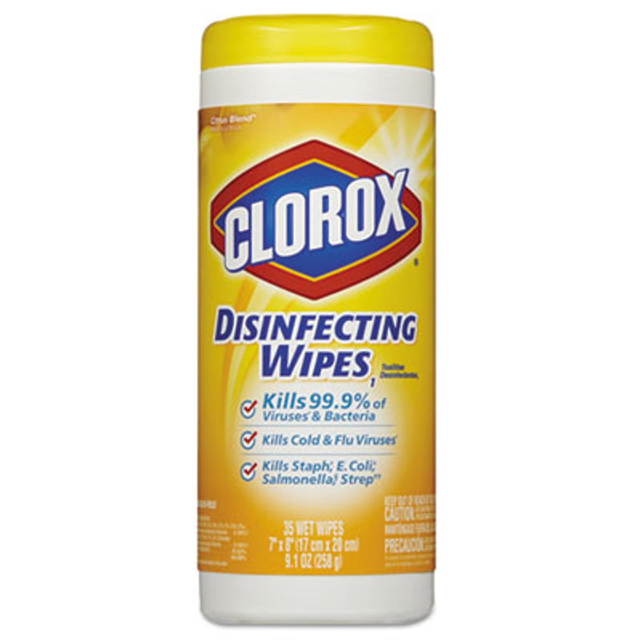 Disinfecting Wipes, 7 x 8, Citrus Blend, 35/Canister, 12/Carton