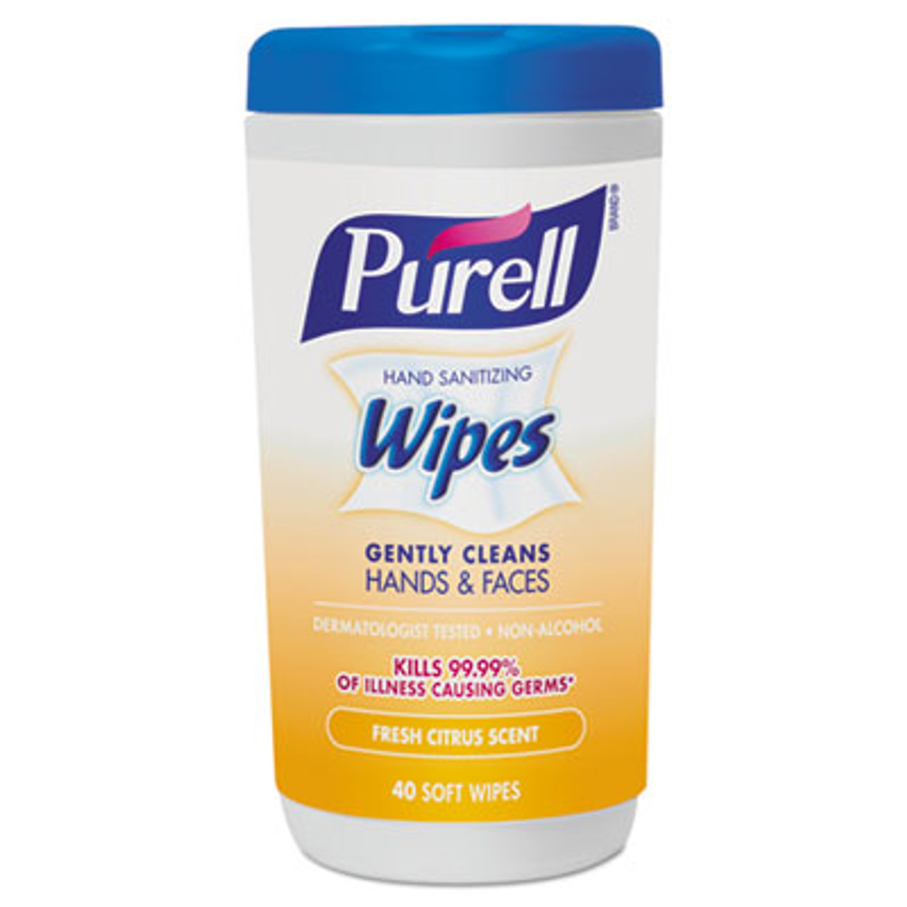 Hand Sanitizing Wipes, 5.7 x 7 1/2, Fresh Citrus Scent, 40/Canister