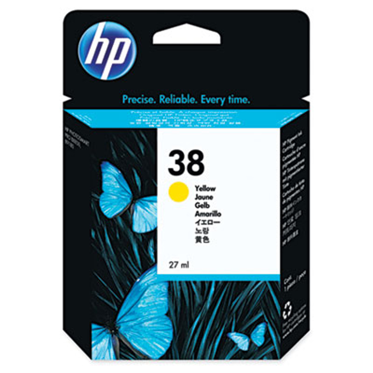 HP 38, (C9417A) Yellow Pigment Original Ink Cartridge