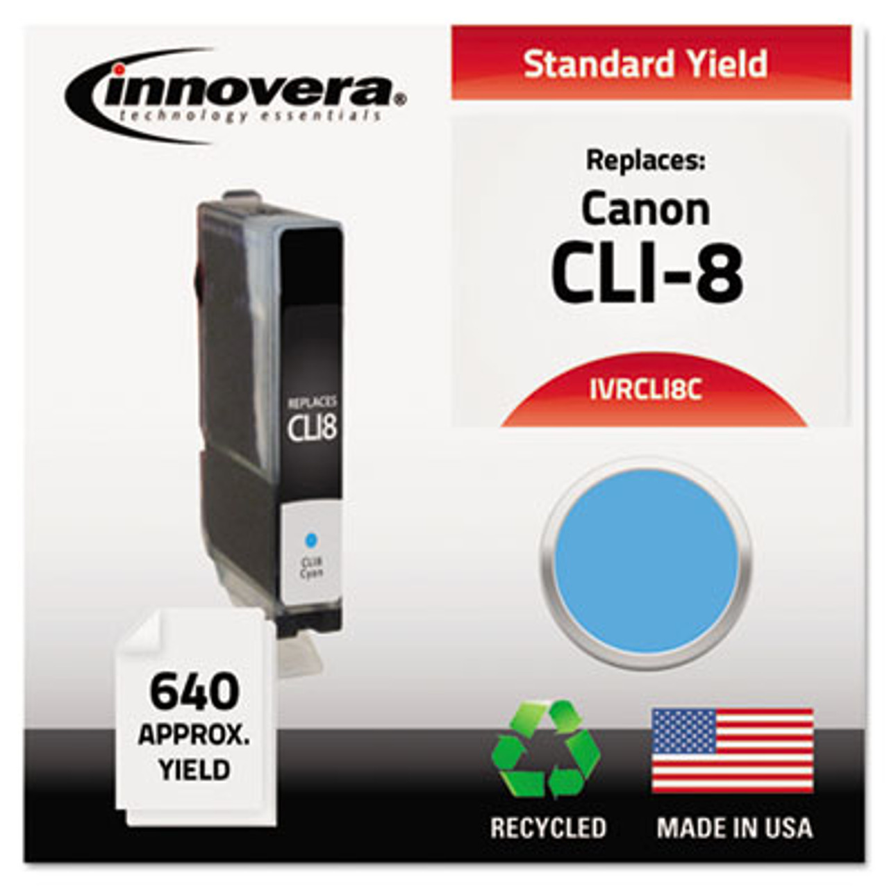 Remanufactured 0621B002 Ink, 640 Yield, Cyan