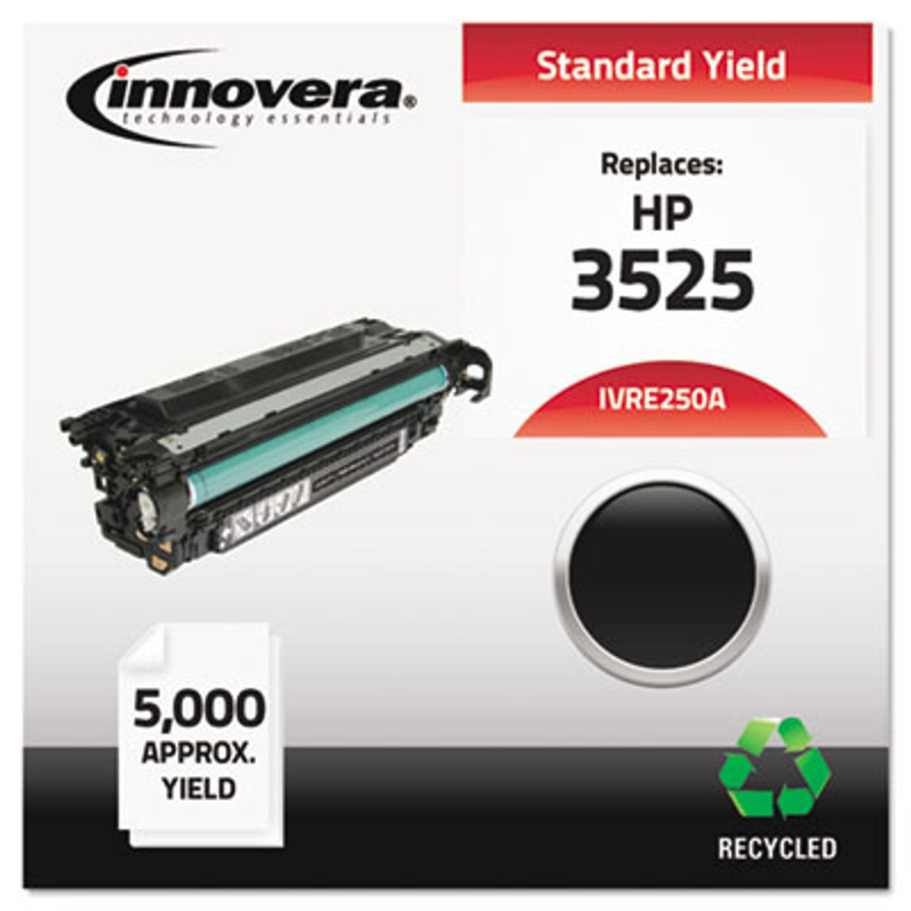 Remanufactured CE250A (504A) Laser Toner, 5000 Yield, Black