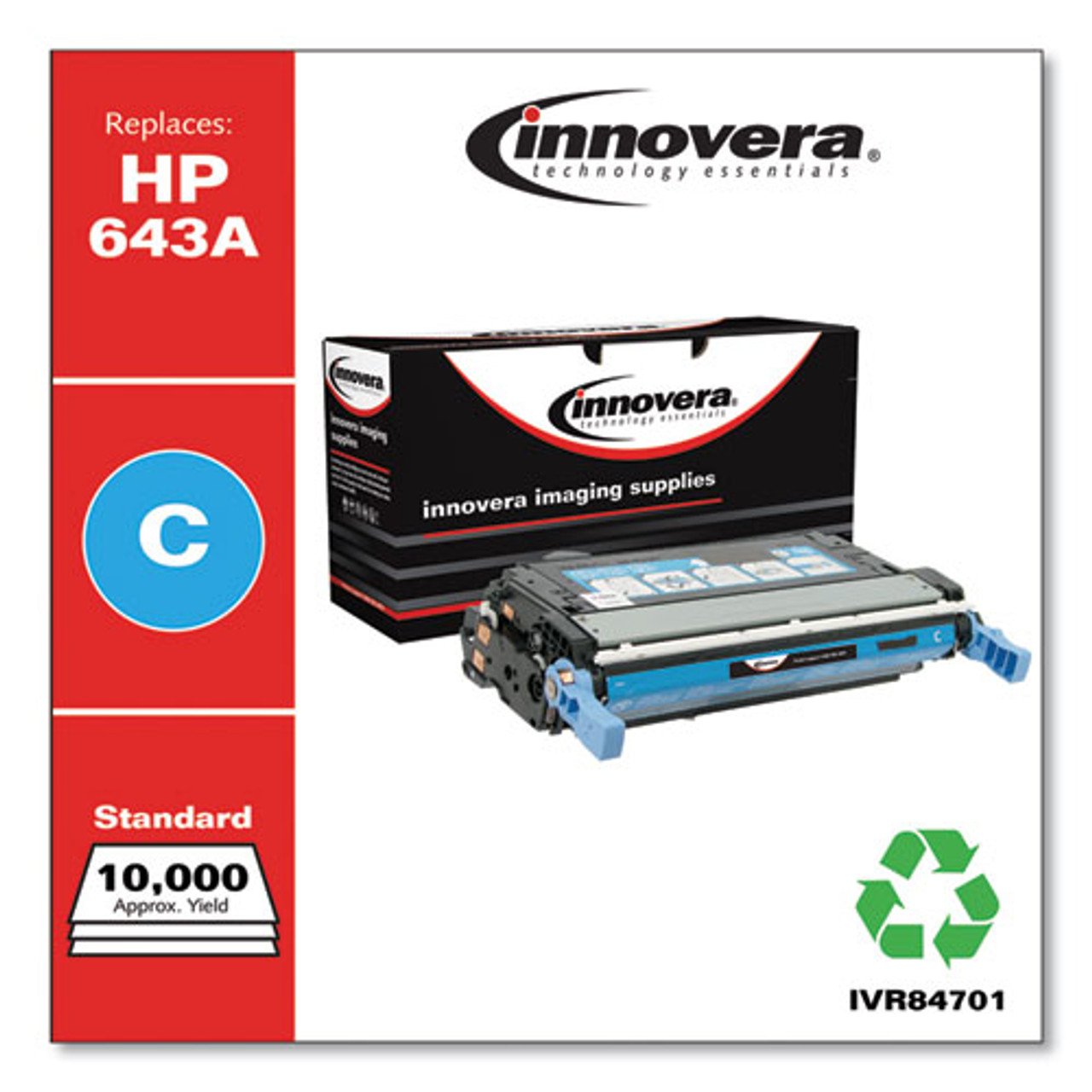 Remanufactured Q5951A (643A) Laser Toner, 10000 Yield, Cyan