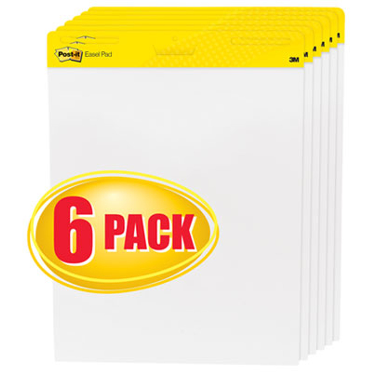 Post-it Self-Stick Easel Pads, 25 in x 30 in, White with Faint