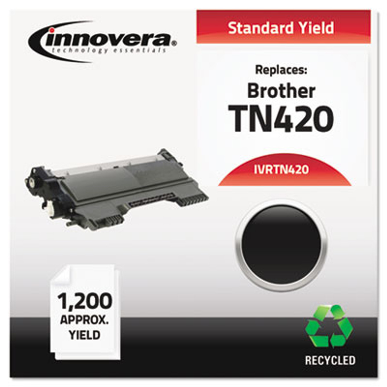 Remanufactured TN420 Laser Toner, 1200 Page-Yield, Black