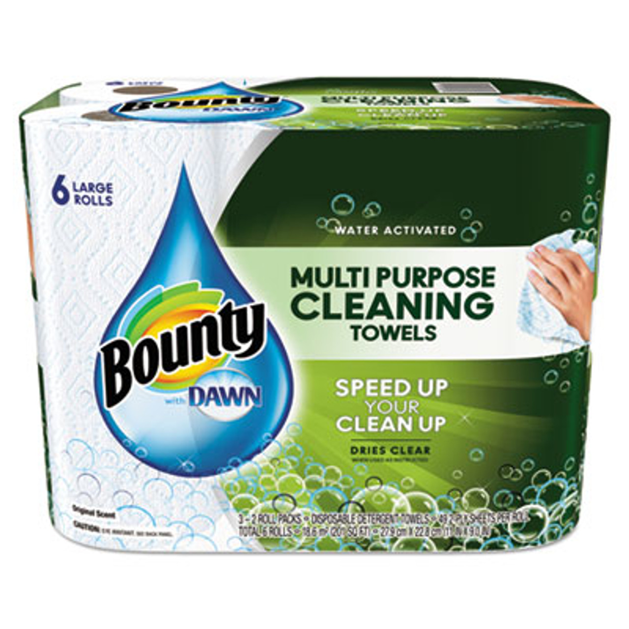 Paper Towels with Dawn, 2-Ply, 11 x 14, 49/Roll, 6/Pack