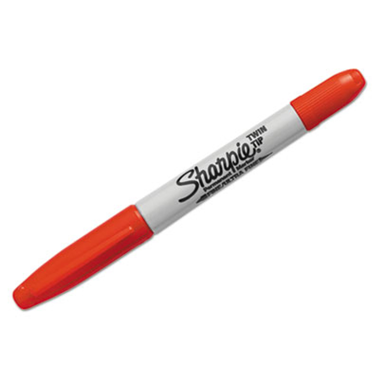 Twin-Tip Permanent Marker, Fine/Ultra Fine Point, Red