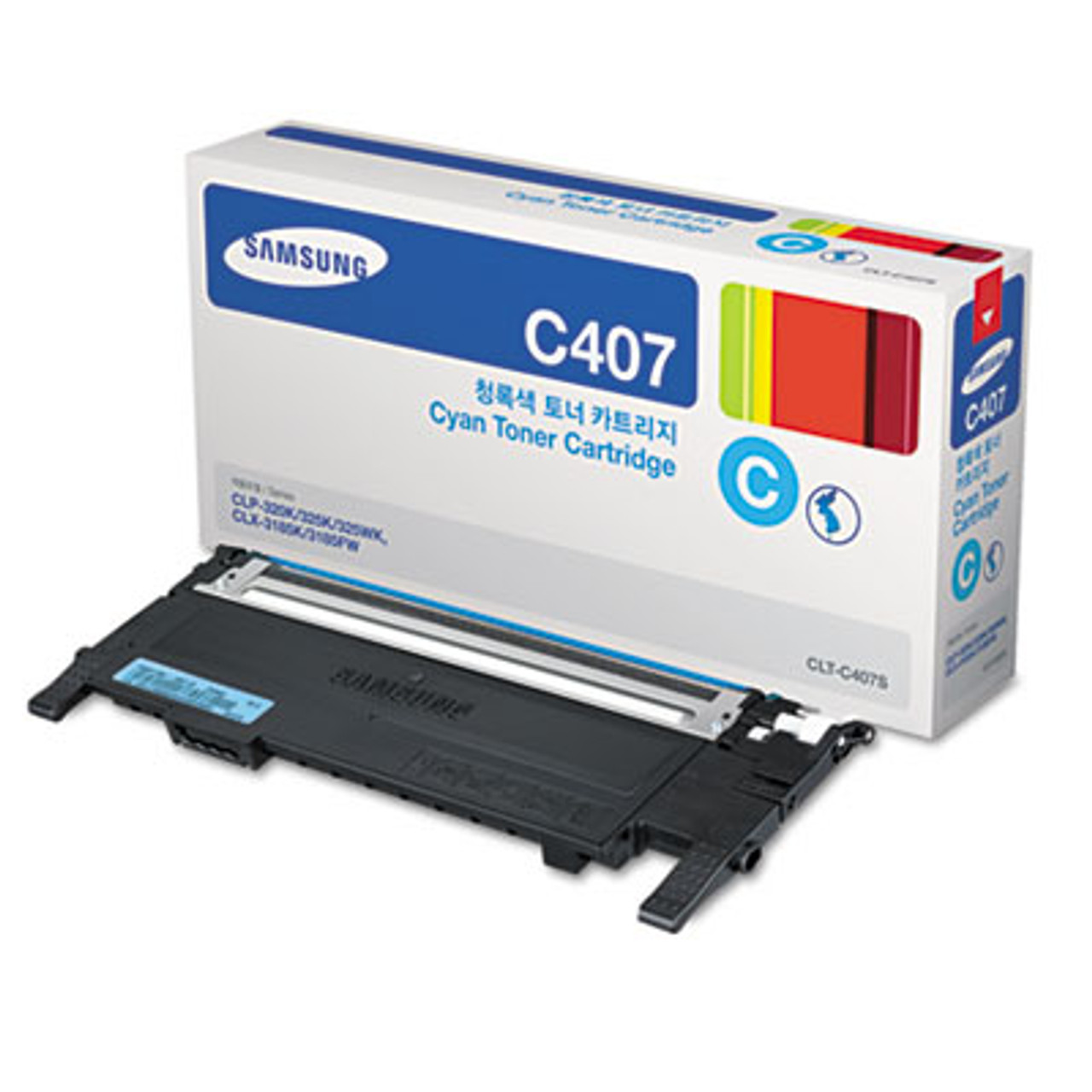 CLTC407S (CLT-C407S) Toner, 1,000 Page-Yield, Cyan