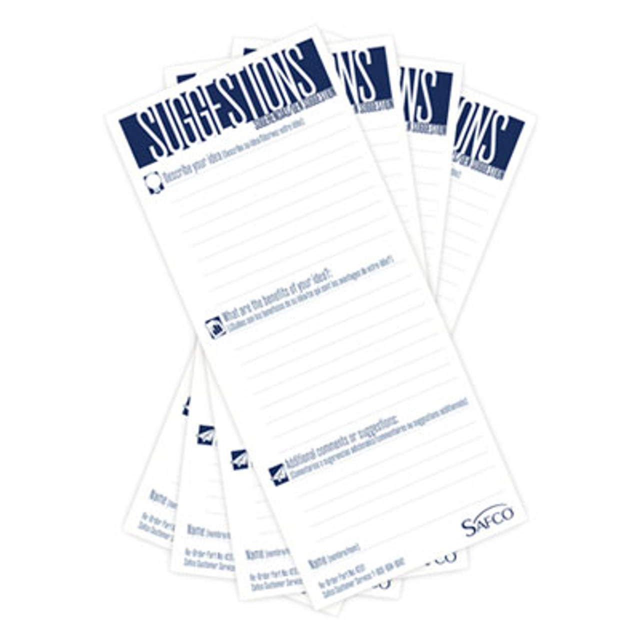 Suggestion Box Cards, 3-1/2 x 8, White, 25 Cards/Pack