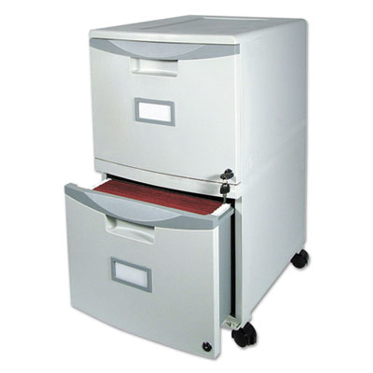 Two-Drawer Mobile Filing Cabinet, 14-3/4w x 18-1/4d x 26h, Gray