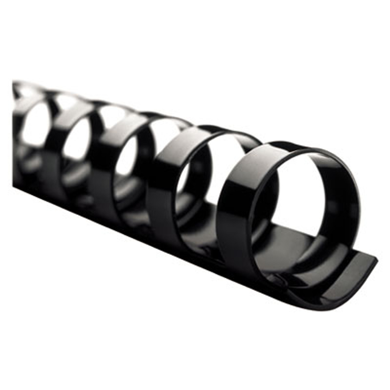 CombBind Standard Spines, 3/8" Diameter, 60 Sheet Capacity, Black, 100/Box