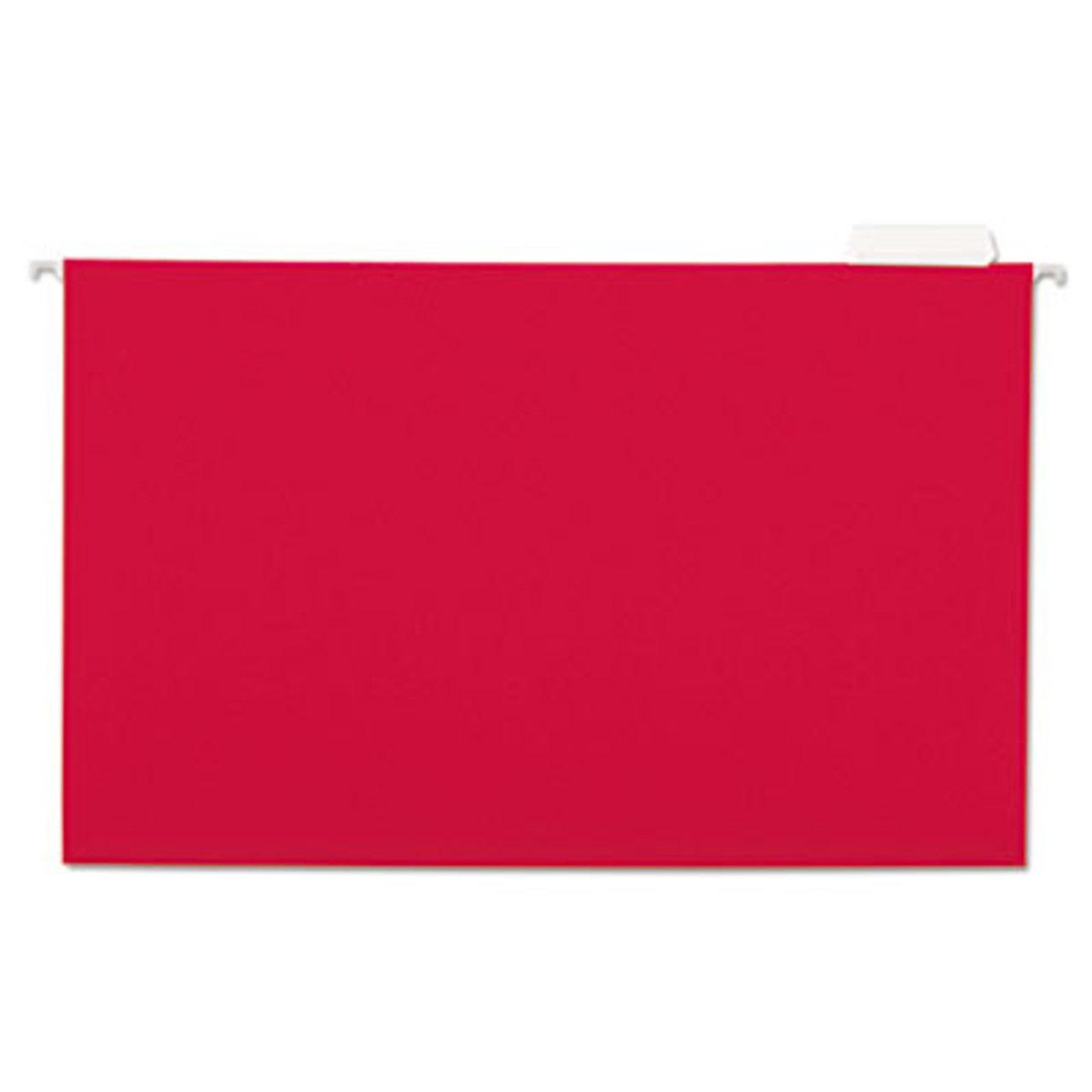 Hanging File Folders, 1/5 Tab, 11 Point Stock, Legal, Red, 25/Box