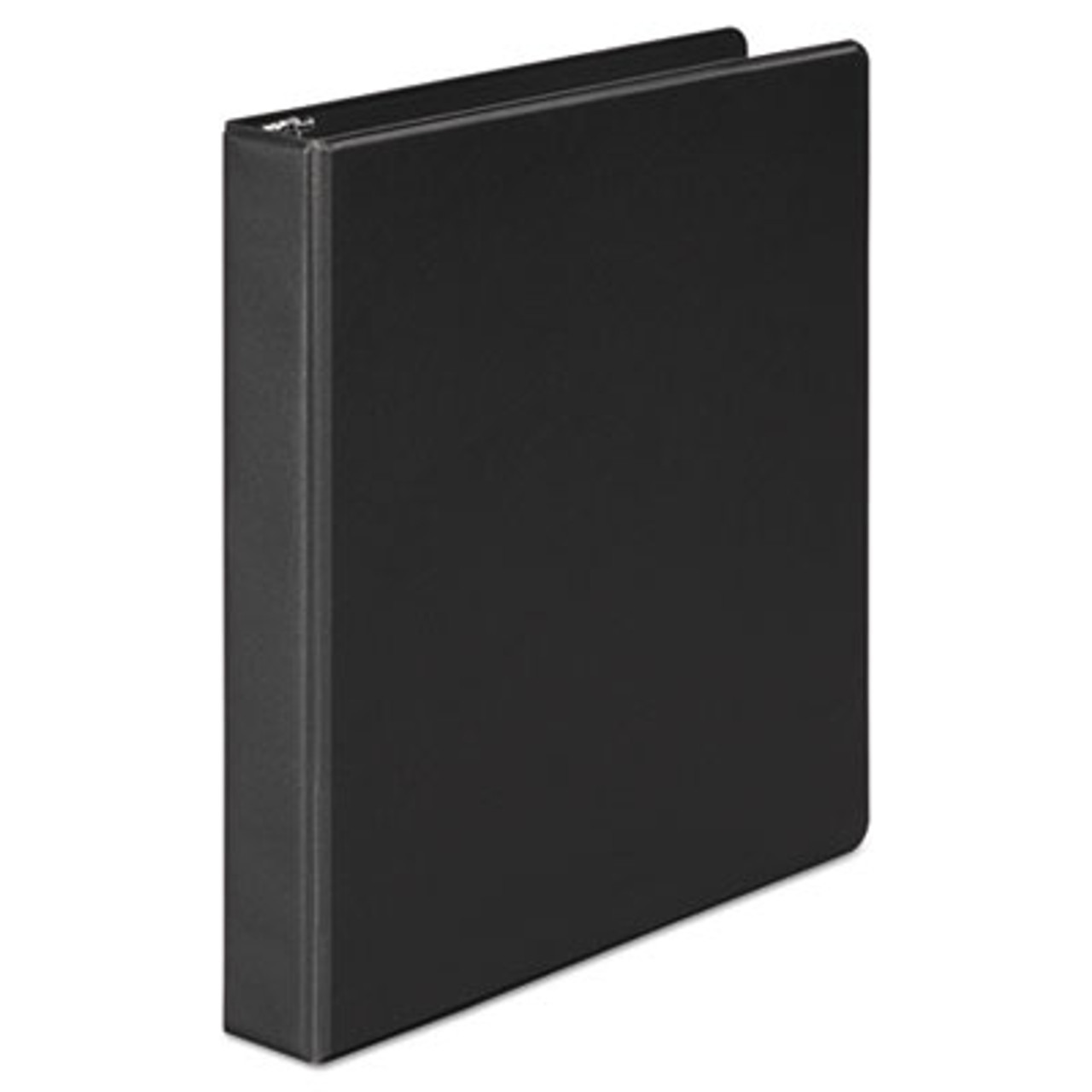 Round Ring Economy View Binder, 1" Capacity, Black