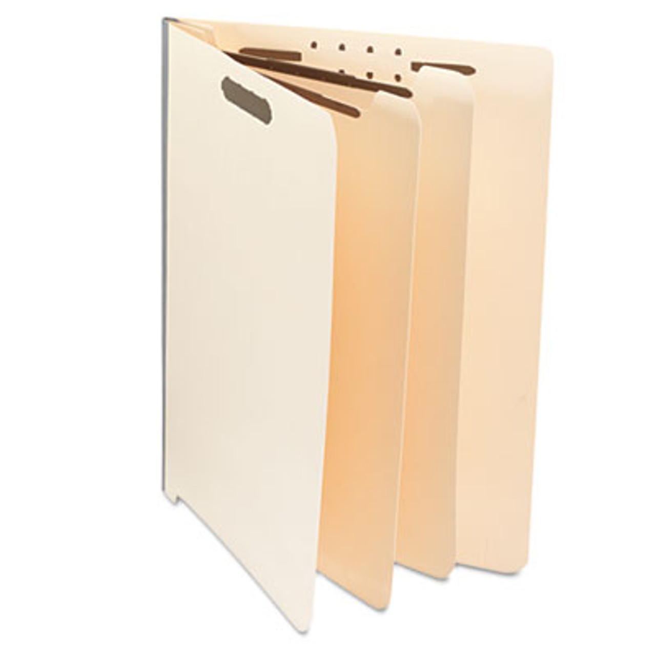 Manila End Tab Folders with Full Cut, Letter, Six-Section, 10/Box