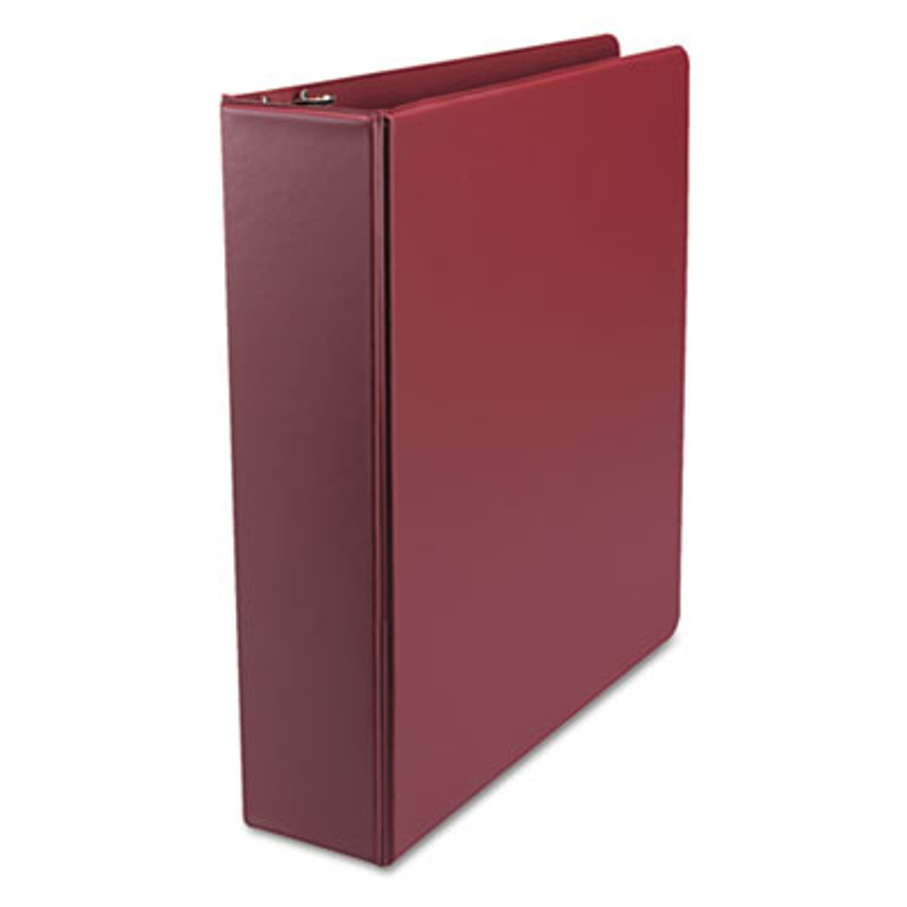 Suede Finish Round Ring Binder, 2" Capacity, Burgundy