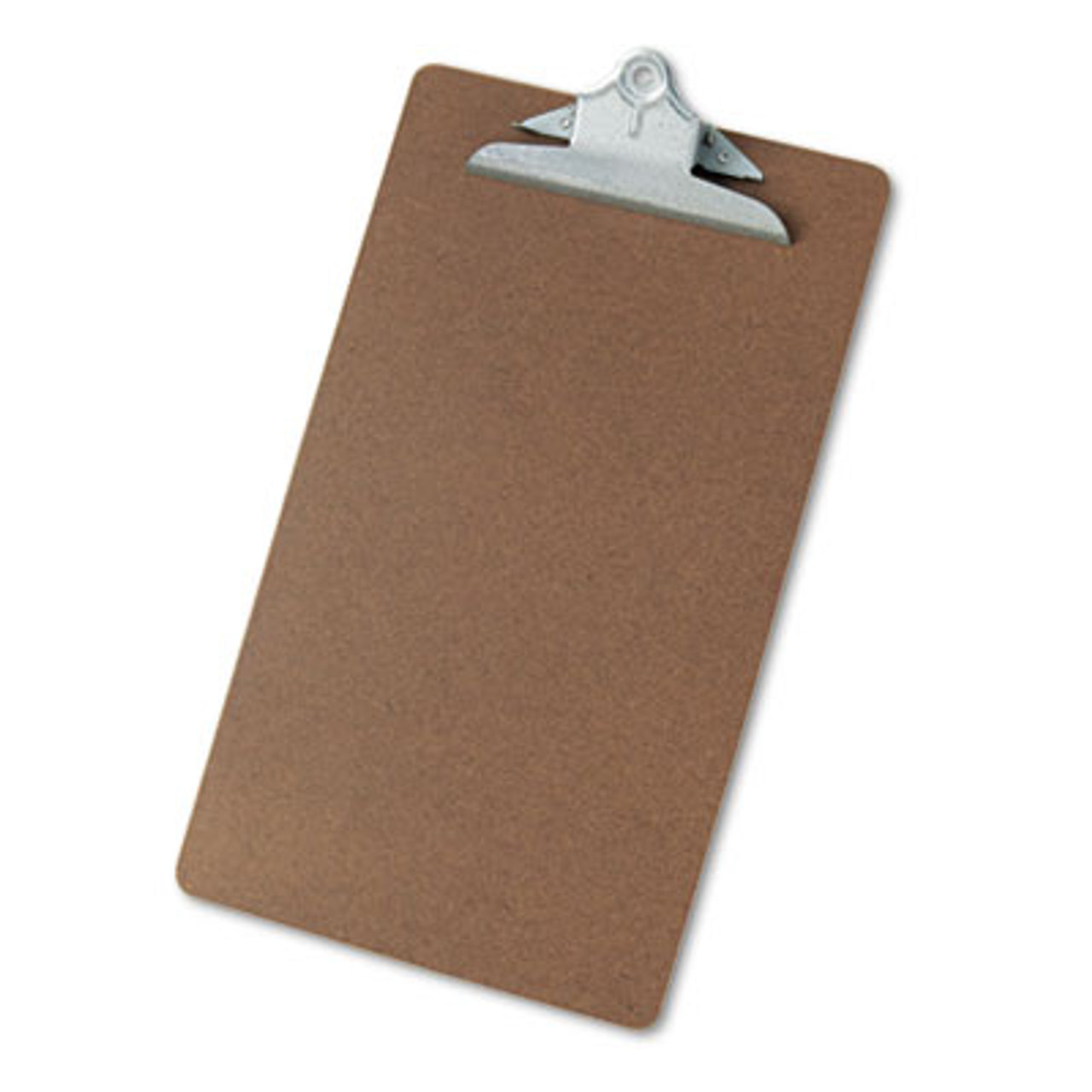 Hardboard Clipboard, 1-1/4" Capacity, Holds 8-1/2w x 14h, Brown