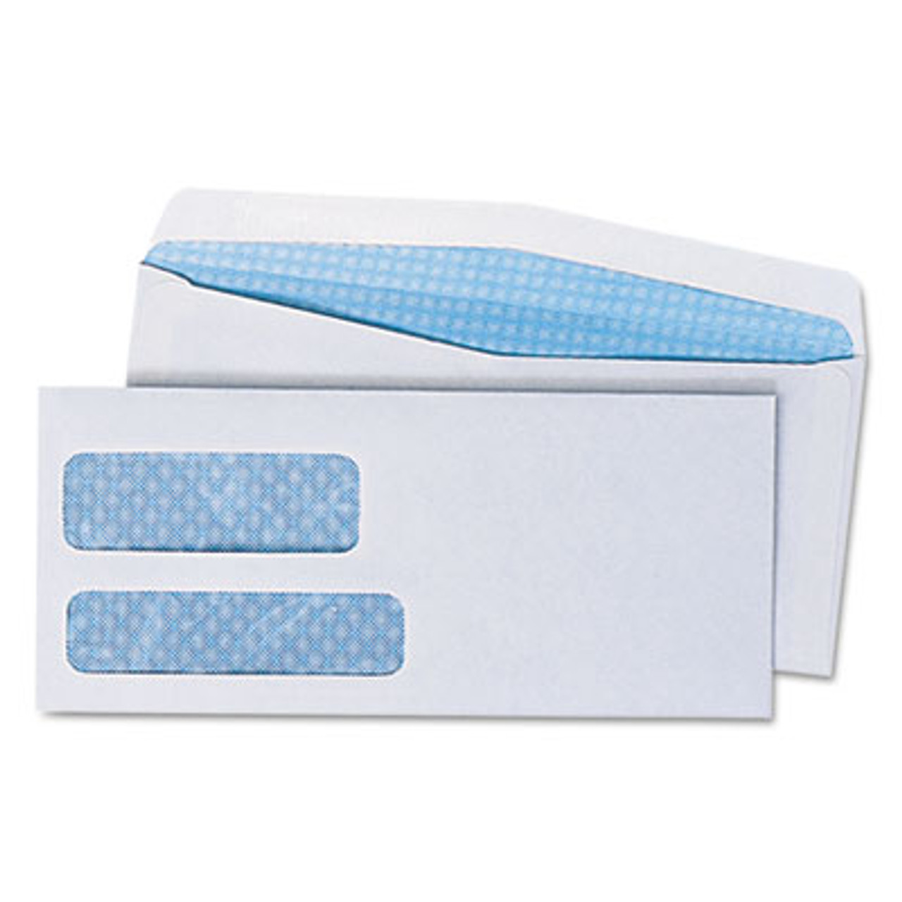 Double Window Check Envelope, #9, White, 500/Box