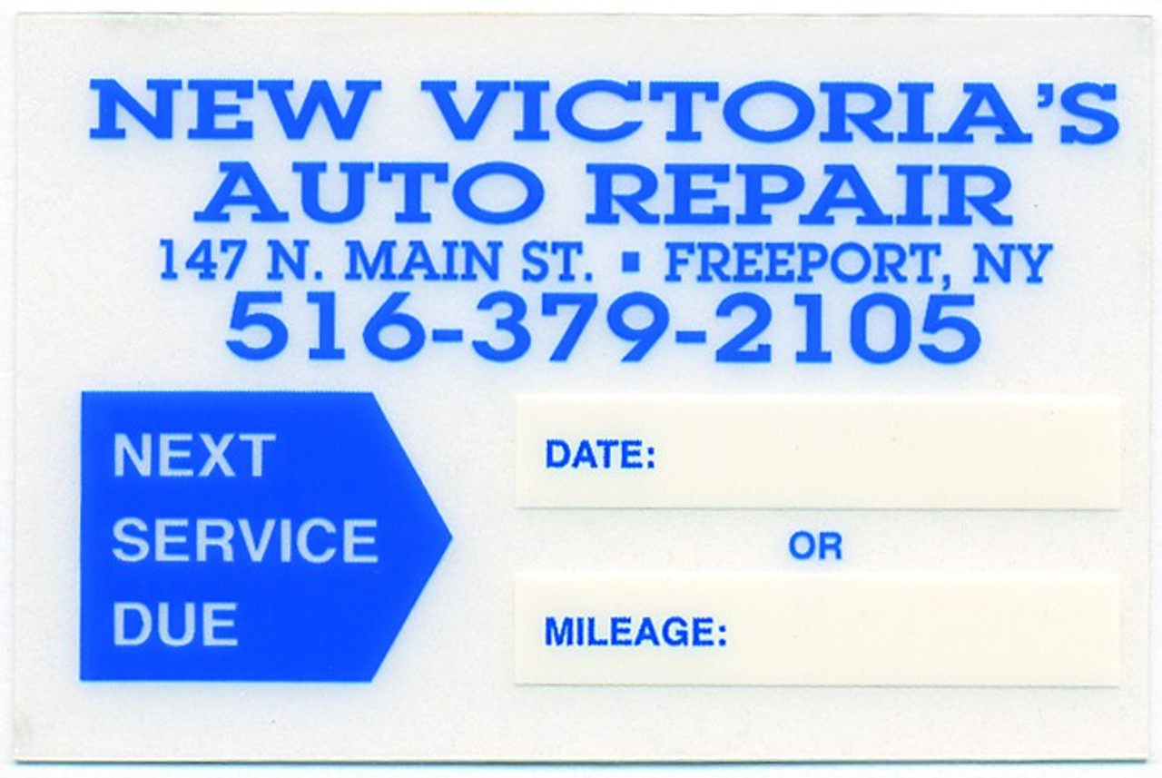 Static Cling Service Due Stickers